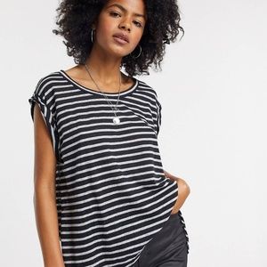 AllSaints Sanza Oversize Stripe T-shirt/Tank